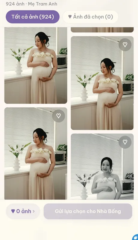 Màn hình album ảnh gốc của khách chụp bầu tại nhà — Bống Baby House (3)